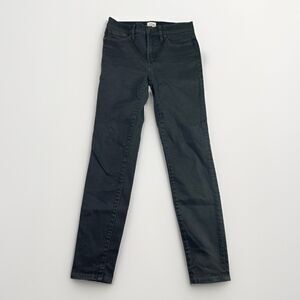 J.Crew 9” High Rise Toothpick Jeans Womens 28 Black Stretch Skinny H1878